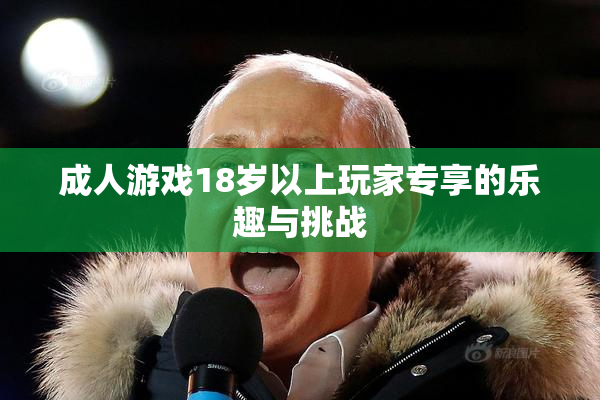 成人游戏18岁以上玩家专享的乐趣与挑战