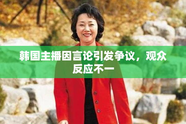 韩国主播因言论引发争议，观众反应不一
