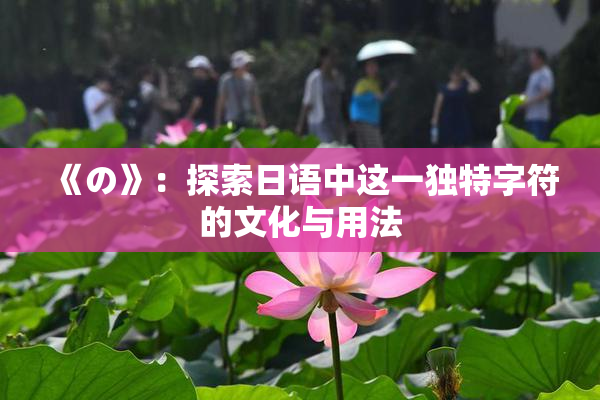 《の》：探索日语中这一独特字符的文化与用法