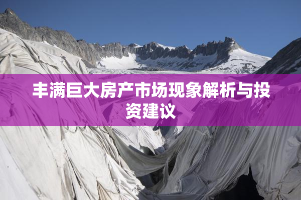 丰满巨大房产市场现象解析与投资建议