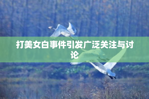 打美女白事件引发广泛关注与讨论