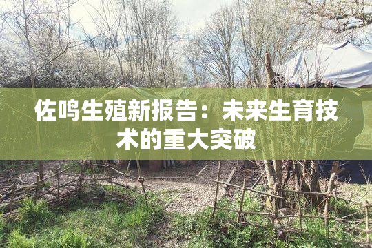 佐鸣生殖新报告：未来生育技术的重大突破