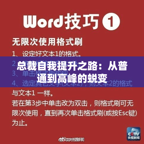 总裁自我提升之路：从普通到高峰的蜕变