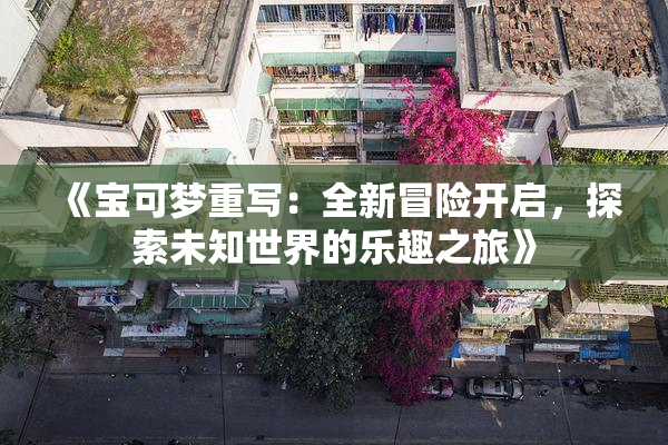 《宝可梦重写：全新冒险开启，探索未知世界的乐趣之旅》