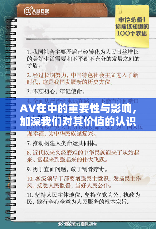 AV在中的重要性与影响，加深我们对其价值的认识