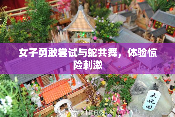 女子勇敢尝试与蛇共舞，体验惊险刺激