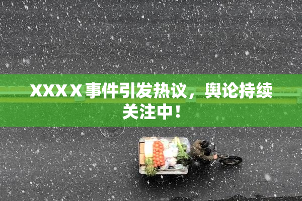 XXXⅩ事件引发热议，舆论持续关注中！