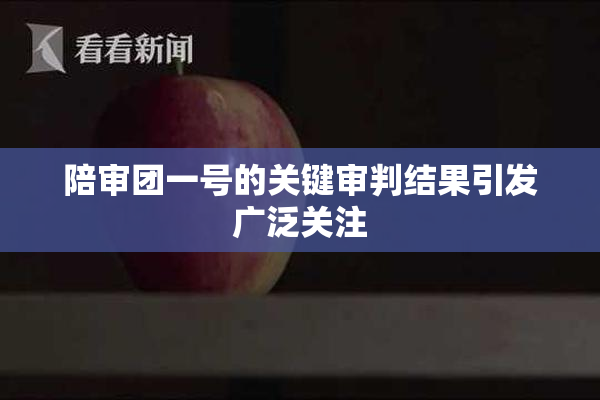 陪审团一号的关键审判结果引发广泛关注