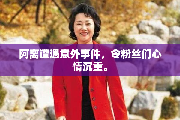 阿离遭遇意外事件，令粉丝们心情沉重。