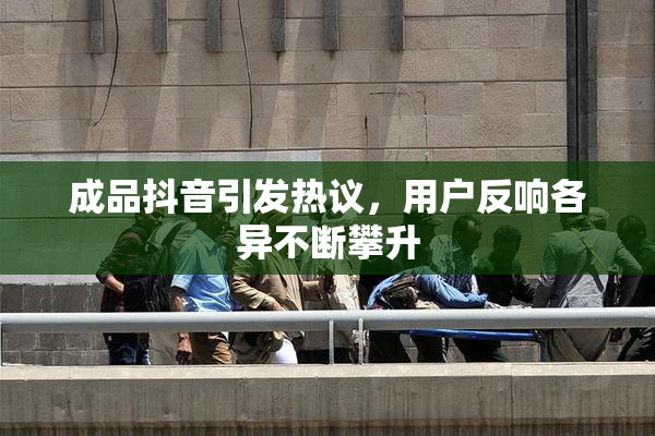 成品抖音引发热议，用户反响各异不断攀升