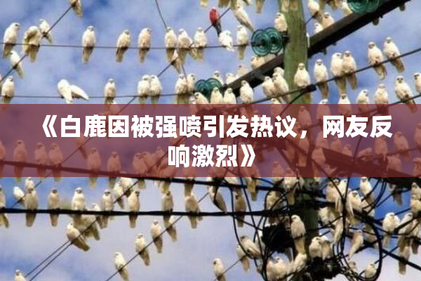 《白鹿因被强喷引发热议，网友反响激烈》