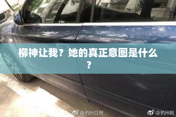 柳神让我？她的真正意图是什么？