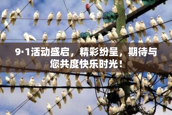 9·1活动盛启，精彩纷呈，期待与您共度快乐时光！