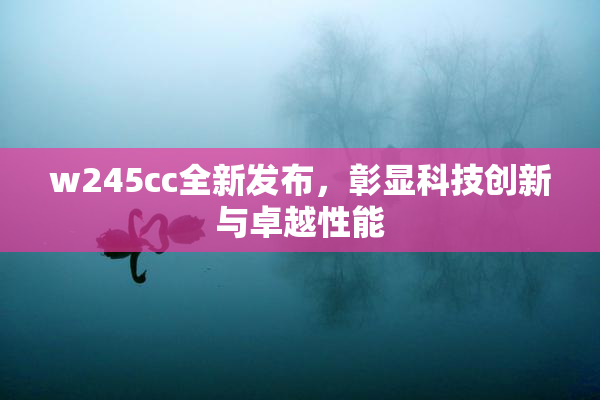 w245cc全新发布，彰显科技创新与卓越性能