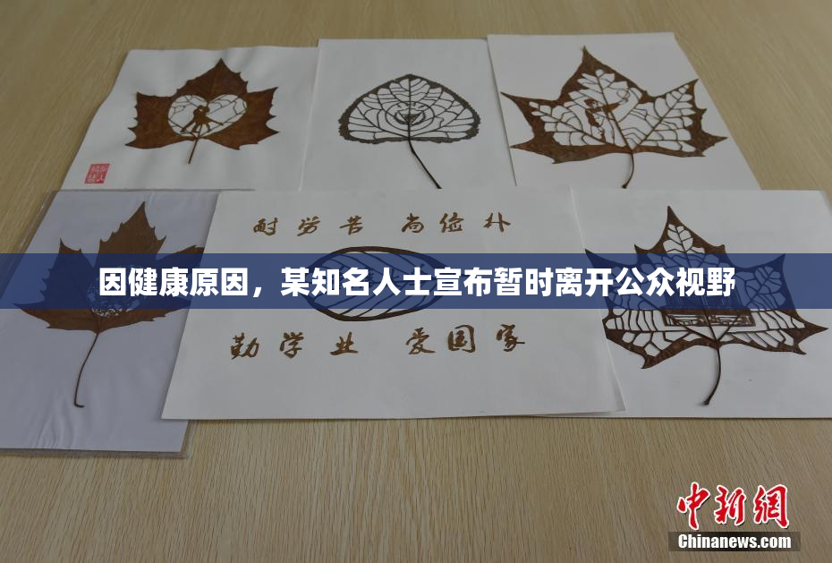 因健康原因，某知名人士宣布暂时离开公众视野