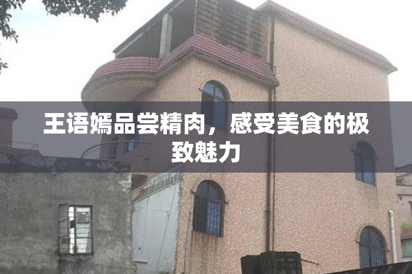 王语嫣品尝精肉，感受美食的极致魅力