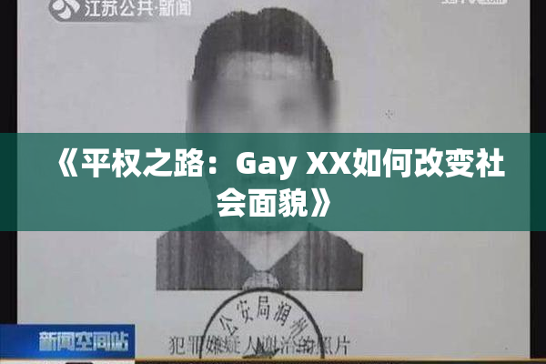 《平权之路：Gay XX如何改变社会面貌》