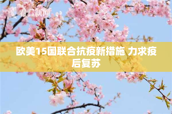 欧美15国联合抗疫新措施 力求疫后复苏