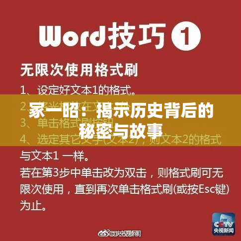 冢一昭：揭示历史背后的秘密与故事