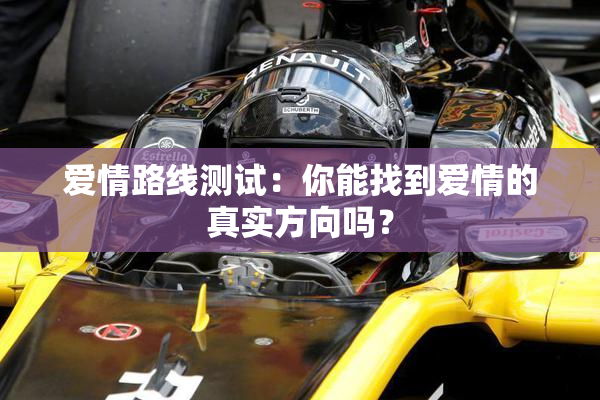 爱情路线测试：你能找到爱情的真实方向吗？