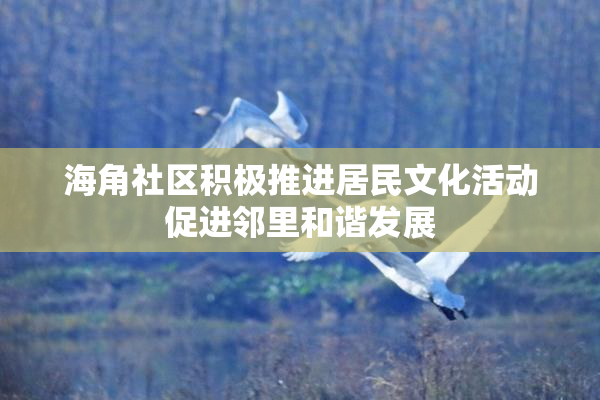 海角社区积极推进居民文化活动促进邻里和谐发展