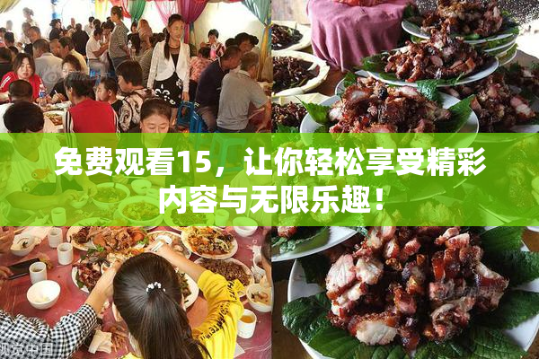免费观看15，让你轻松享受精彩内容与无限乐趣！