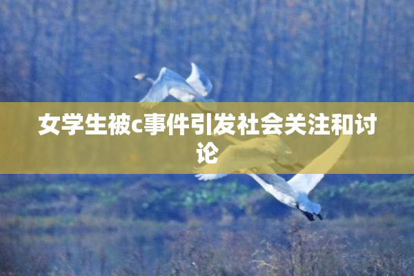 女学生被c事件引发社会关注和讨论