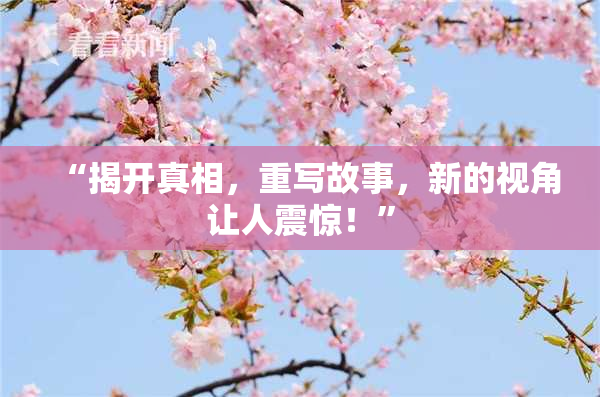 “揭开真相，重写故事，新的视角让人震惊！”