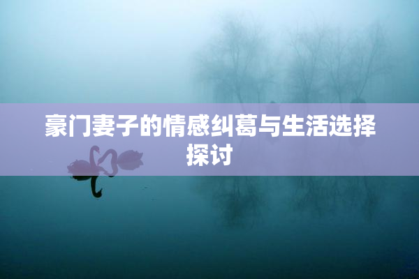 豪门妻子的情感纠葛与生活选择探讨