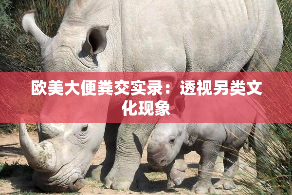 欧美大便粪交实录：透视另类文化现象