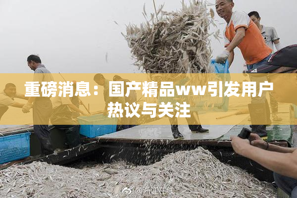 重磅消息：国产精品ww引发用户热议与关注