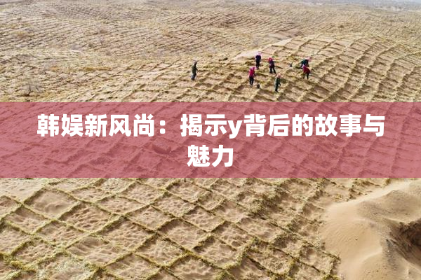 韩娱新风尚：揭示y背后的故事与魅力