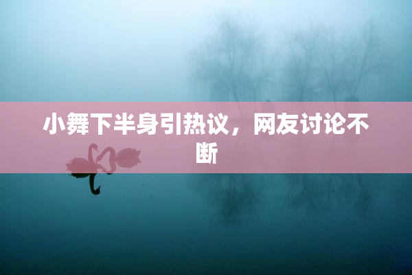 小舞下半身引热议，网友讨论不断