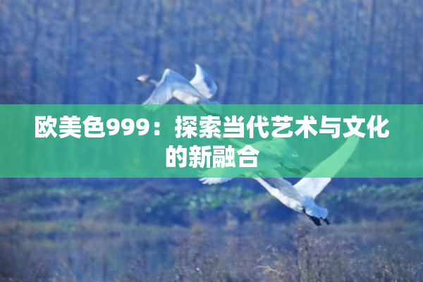 欧美色999：探索当代艺术与文化的新融合