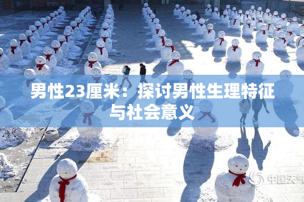 男性23厘米：探讨男性生理特征与社会意义