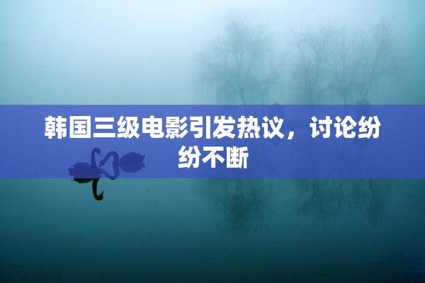 韩国三级电影引发热议，讨论纷纷不断