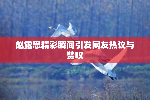 赵露思精彩瞬间引发网友热议与赞叹
