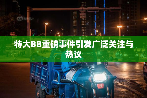 特大BB重磅事件引发广泛关注与热议
