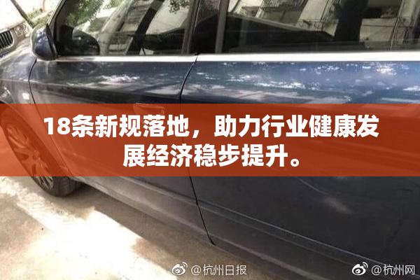 18条新规落地，助力行业健康发展经济稳步提升。