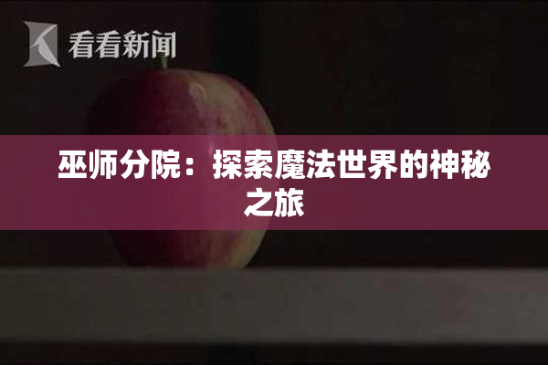 巫师分院：探索魔法世界的神秘之旅