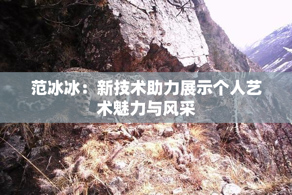 范冰冰：新技术助力展示个人艺术魅力与风采