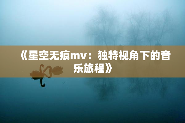 《星空无痕mv：独特视角下的音乐旅程》