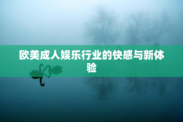 欧美成人娱乐行业的快感与新体验