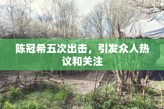 陈冠希五次出击，引发众人热议和关注